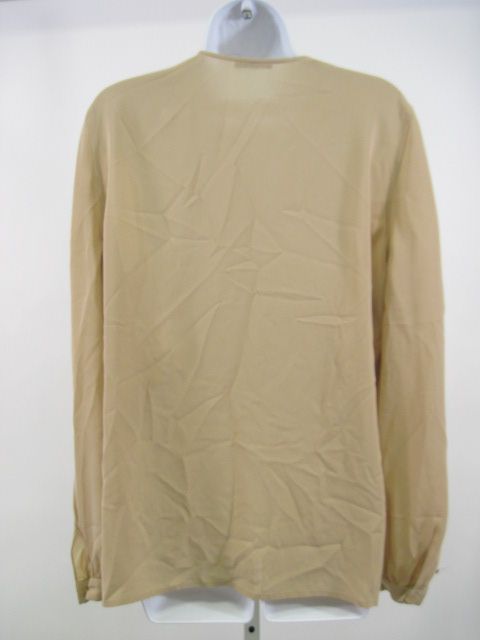 GIORGIO ARMANI Beige Button Down Blouse Shirt Top Sz 46  