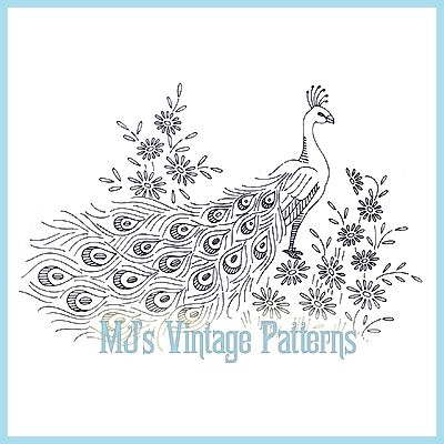 Vintage Pattern ~ Peacock Embroidery  