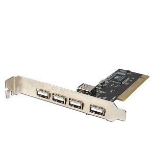 VIA VT6212L 5 Port (4+1) USB 2.0 PCI Controller Card  