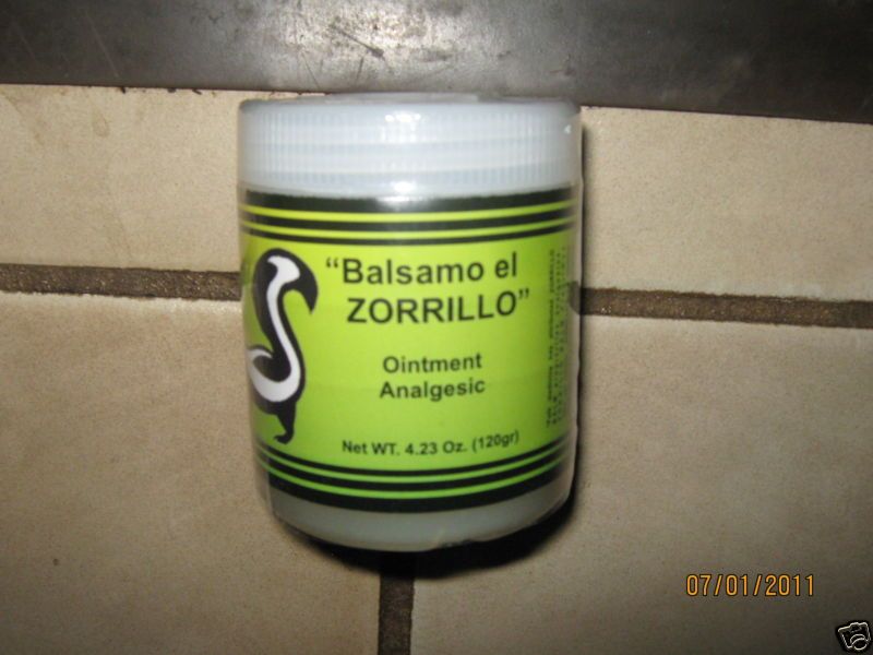 BALSAMO EL ZORRILLO 4 OZ. 120 GR MADE IN USA 628586248526  