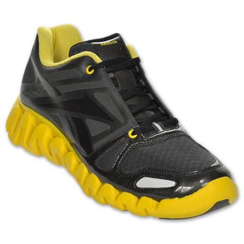 REEBOK ZIGTECH ZIGDYNAMIC Black Gravel Yellow Running Cushioning 