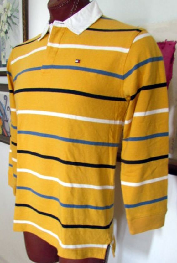 NWT TOMMY HILFIGER BOYS LONG SLEEVE RUGBY SHIRT * M * FREE WORLDWIDE 