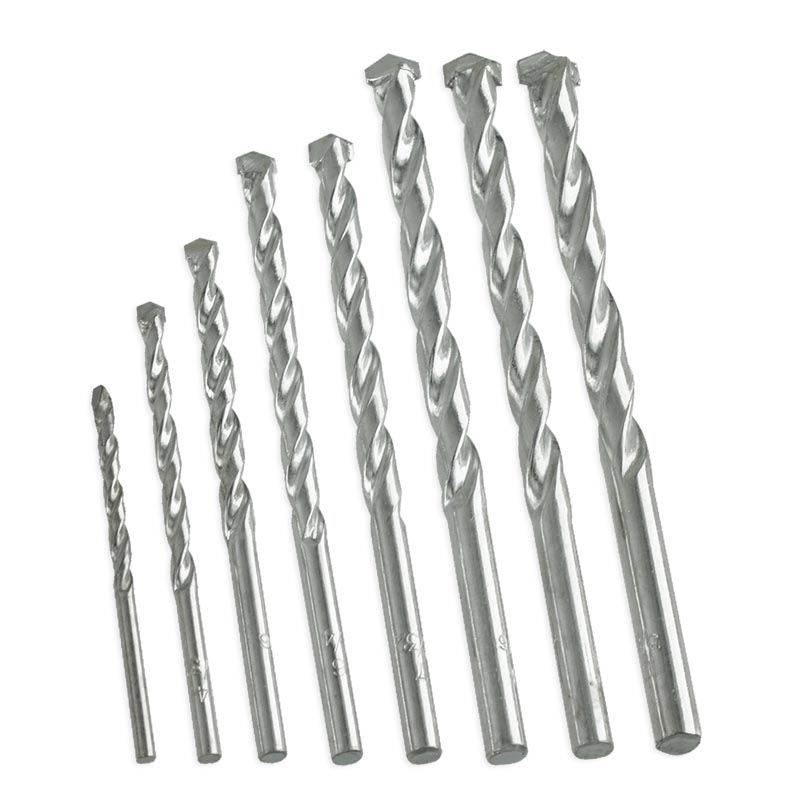   Bit Set 1/8 to 3/8   M 2 Carbide Tip   Concrete, Brick, Tile  