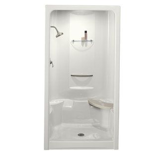 Kohler K 1687 0 White Sonata 4 one piece shower module  