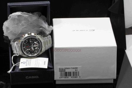 2011 Edifice Casio Watch Black EFE 506D 1/A 1AV EF 506  