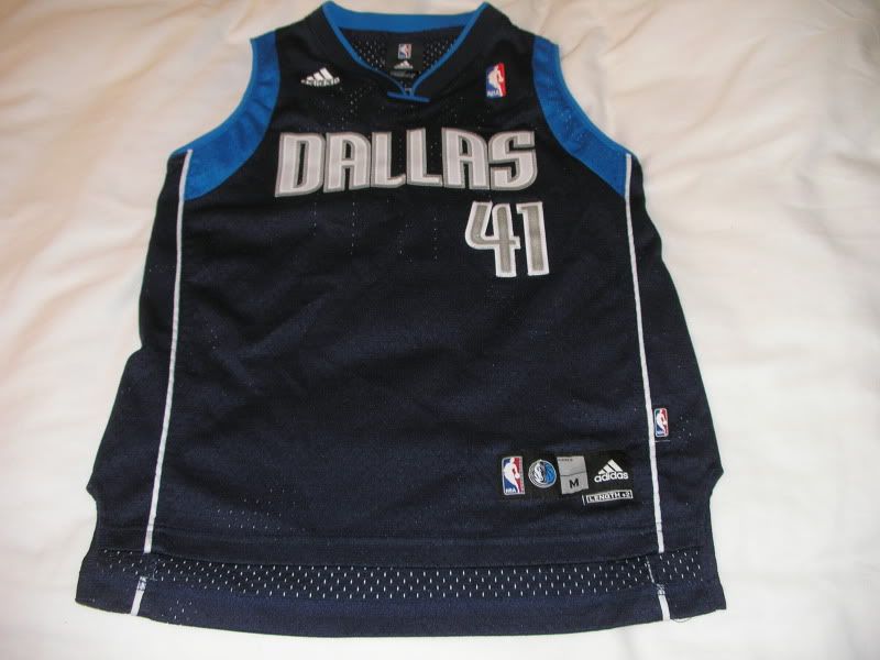 Adidas Dirk Nowitzki Jersey Dallas Mavericks Sewn Stiched Youth Boys 