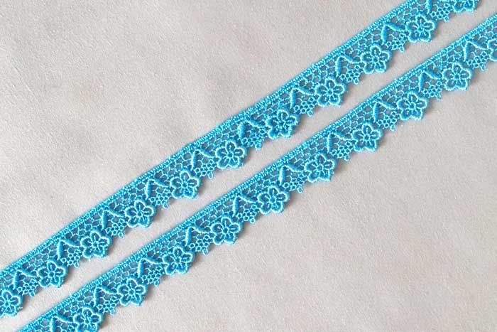   . Turquoise, Venise Lace. 7/8 Inch Wide. 2 Cm. Ribbon, Trim  