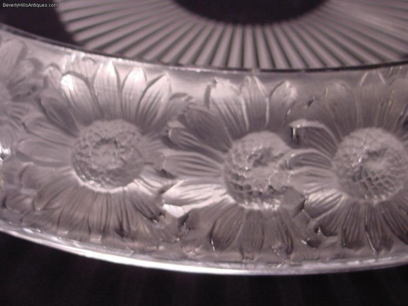 Lalique Marguerites Center Piece Bowl Cost New $2000+  