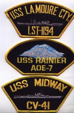   BASEBALL CAP HAT PATCH USS LAMOURE COUNTY LST 1194 USN VIETNAM WAR