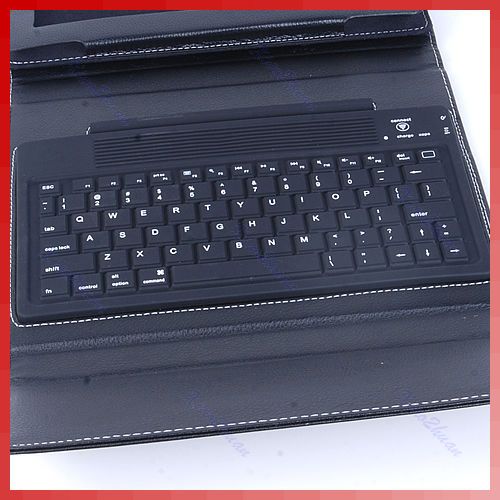 Leather Case With Bluetooth Wireless Keyboard For iPad 2 Stand Cover 