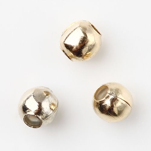 170pc 14KT Gold Seamless Smooth Round Beads 3mm E0284 1  