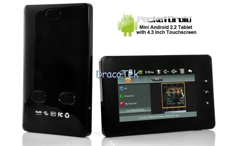 PocketDroid E403   Mini Android 2.2 Tablet with 4.3 Inch Touchscreen 