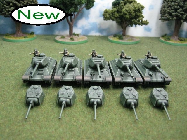 15mm WW2 DPS Painted Soviet T 34 76/85 Platoon W2SV01  