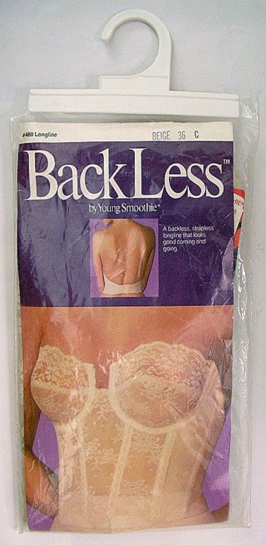 BACKLESS LONGLINE BRA 36C YOUNG SMOOTHIE BEIGE NWT  