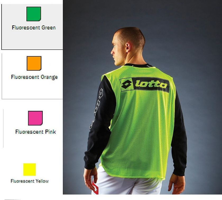 lotto football training bib bibs FLUORESCENT COLOURS ONE SIZE 