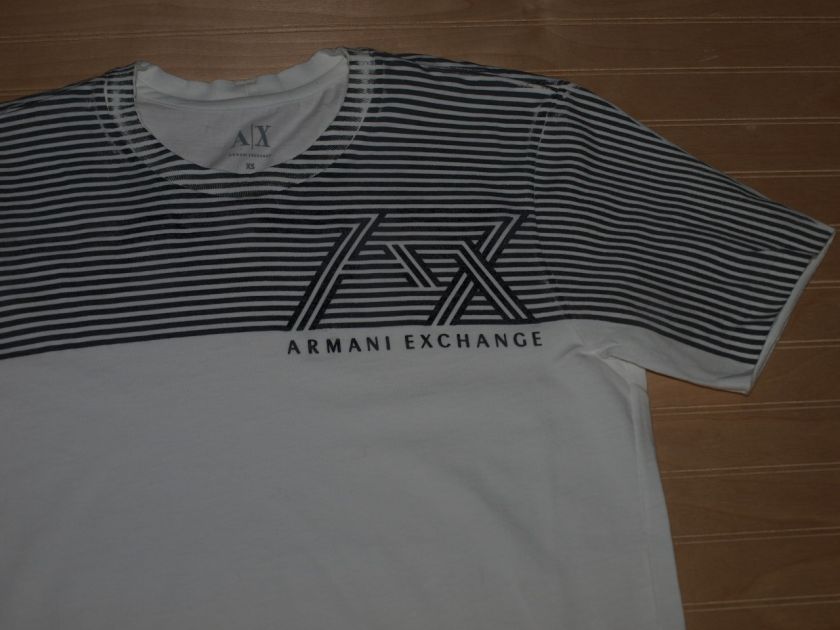 Armani Exchange Raised Logo T Shirt White NWT  