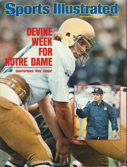 75 Sports Illustrated NOTRE DAME DEVINE Rick SLAGER N/L  