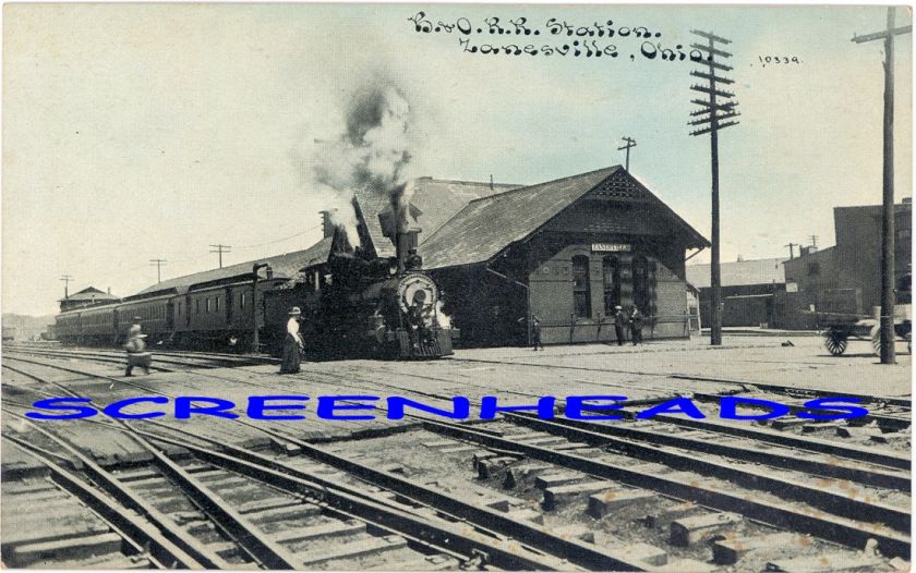 C1907 B & O RAILROAD STATION ZANESVILLE OHIO POSTCARD  