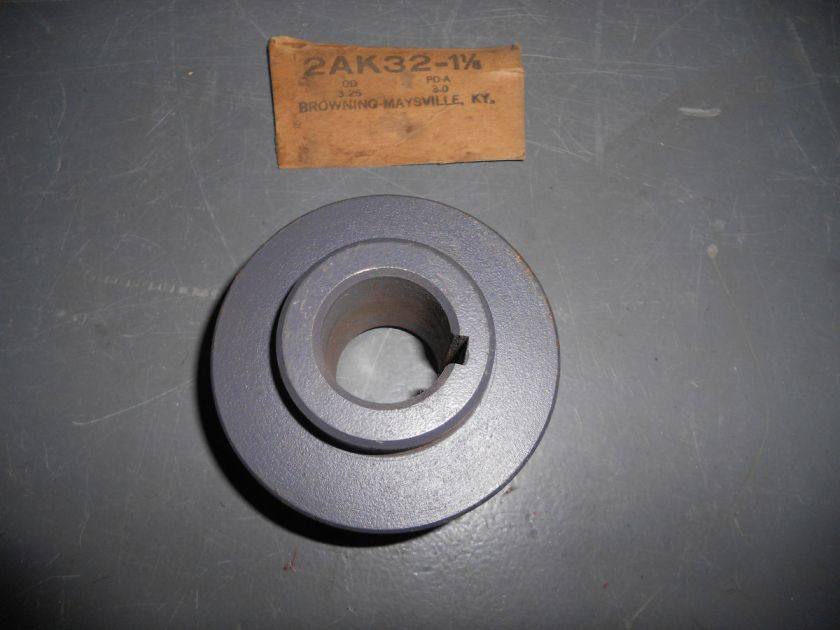 2AK32 (2 AK 32) Browning 2 Groove V Belt Pulley Sheave 3.25 OD 1 1/8 