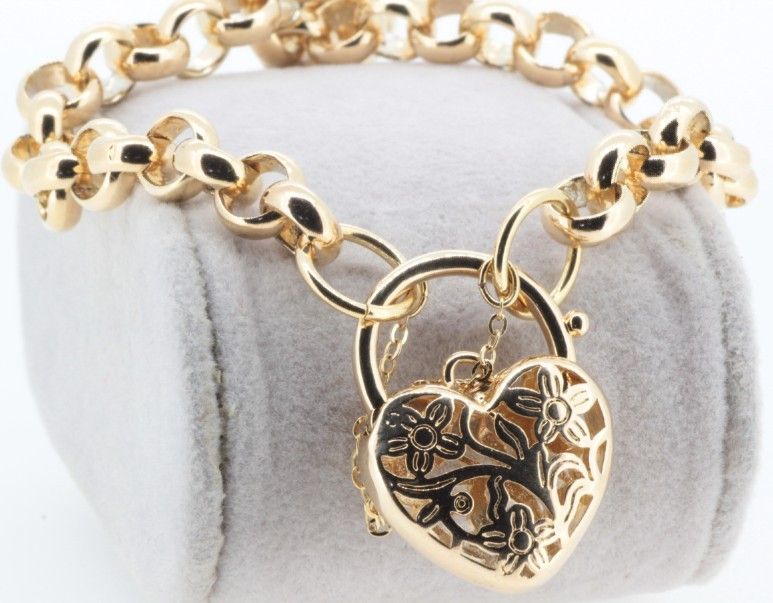 Looking for same style in 18K white gold filled padlock bracelet