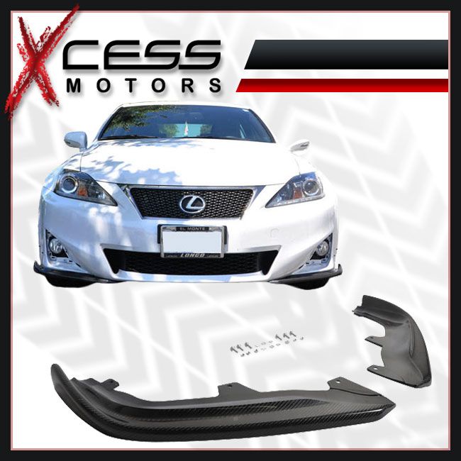 09 10 11 12 Lexus IS250 IS350 Carbon Fiber Front Bumper Lip Spoiler 