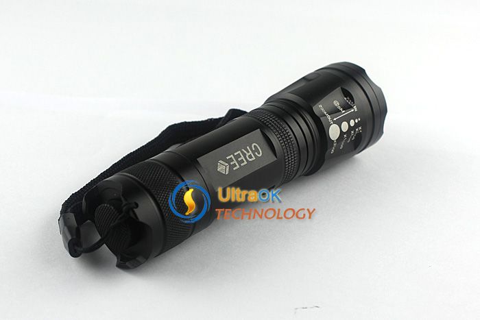 Zoom Adjustable CREE XR E Q5 LED Flashlight Torch 300Lm  