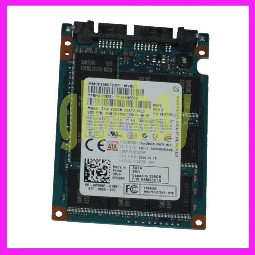 Samsung 256GB Micro Sata uSata SSD MMDPE56GTDXP MVB  