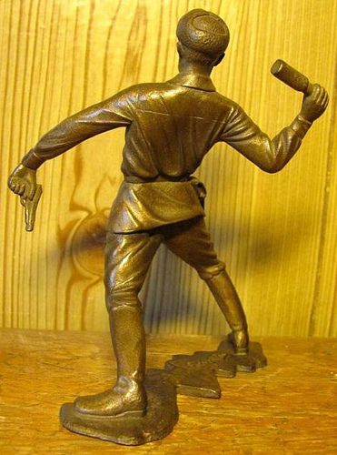 SOVIET RUSSIAN WW2 FOR STALIN OLD BRONZE STATUE h=16cm  