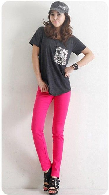 Women Candy stretch pencil pants skinny jeans trousers no fade 12 