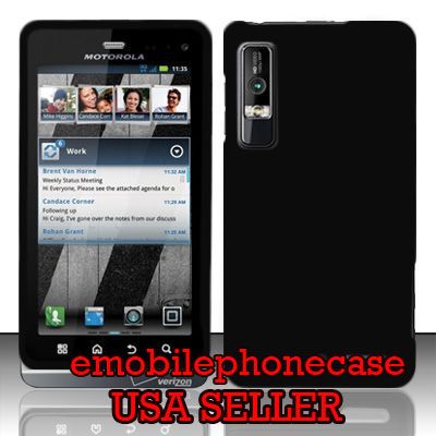 Black Snap On Hard Case Motorola Droid 3 Verizon  