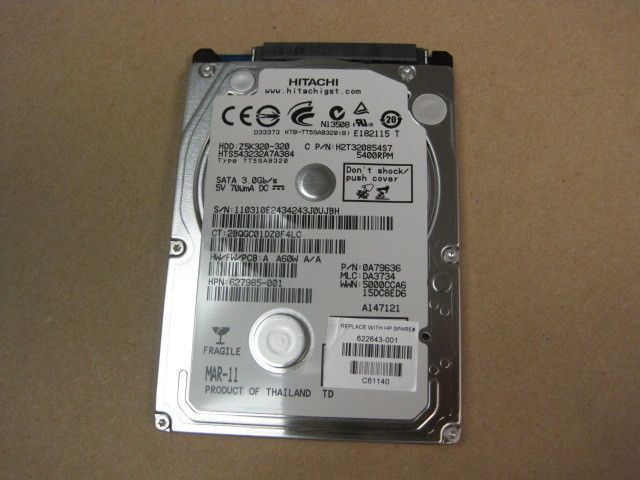 7mm slim 2.5 harddisk SATA II Hitachi Z5K320 320GB new  