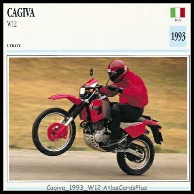 Motorcycle Card 1993 Cagiva W12 350 dual sport trail  