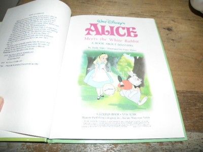 Walt Disney Alice in Wonderland Golden Book in good used condition.