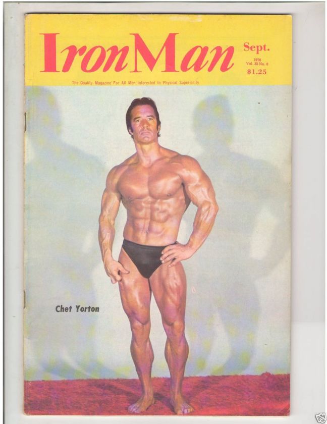 IronMan Bodybuilding muscle fitness magazine CHET YORTON / Steve Davis 