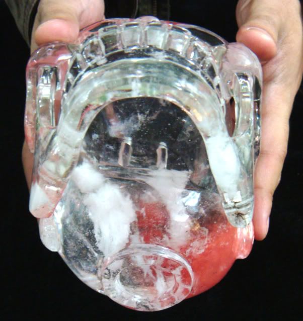 GIANT STUNNING 6.3LB Smelted Quartz Skull, Crystal  