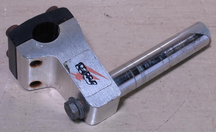 Old School BMX MCS 4 Bolt Front Load Stem Silver and Black Used  