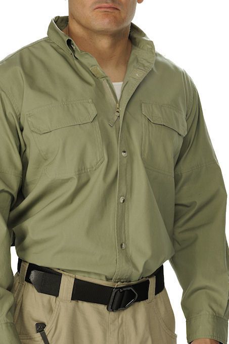 EOTAC Mens Zip Up Long Sleeve Shirt Style 402  