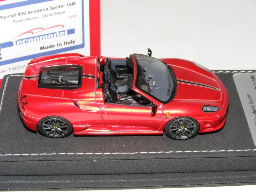 43 Tecnomodel Ferrari F430 Scuderia 16M Rosso Nuovo with Black 