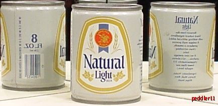 NATURAL LIGHT 8 OZ BEER CAN ANHEUSER BUSCH ST LOUIS 46B  