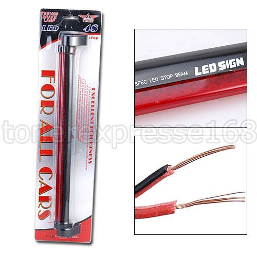 12V 48 LED Car Brake Rear Light Stop Flasher Lamp Beam  