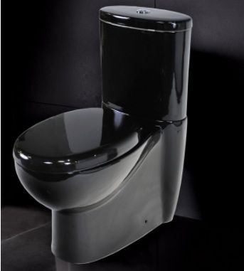 ARIEL BLACK CONTEMPORARY DUAL FLUSH EUROPEAN TOILET AF 8019BLK  