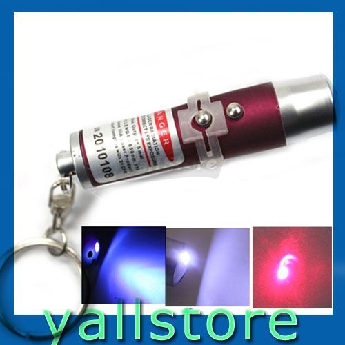   Laser Pointer with Keychain 5mW 650nm Red Laser 5 Patterns Purple Body