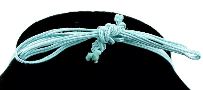 Vintage Macrame Necklace Choker Aqua   Choice of Name  