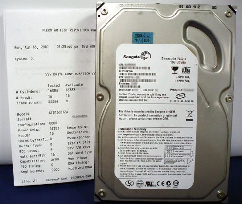 Seagate ST3160212A Barracuda 7200.9 160GB IDE HDD  