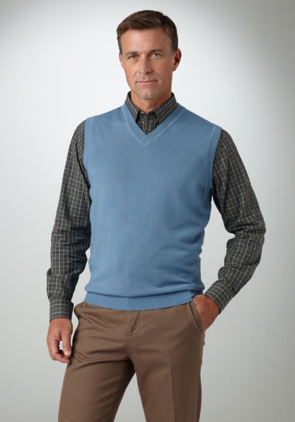 Bobby Jones Mens Merino V Neck Sweater Vest  