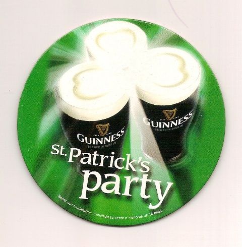 GUINNESS BEER COASTER ST PATRICKS DAY ARGENTINA 2006  