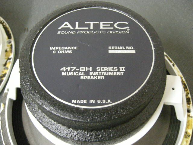 PAIR VINTAGE ALTEC 417 8H INSTRUMENT SPEAKER  