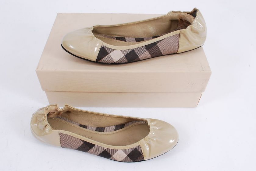 Burberry ALF BLNBRS SMOPVCA Flats Skimmers Women Shoes 39  