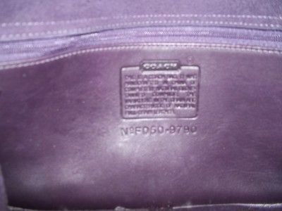 VINTAGE *COACH CITY BAG 9790* EGGPLANT/PURPLE LEATHER CROSS BODY 