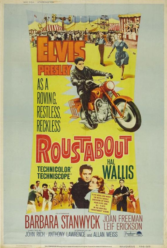 Roustabout 27 x 40 Movie Poster , Elvis Presley, B  